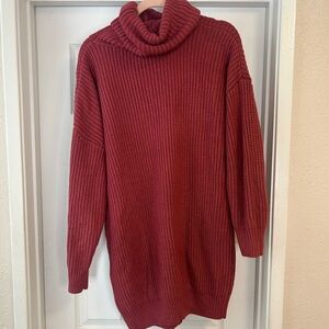 ASOS Cowl Neck Sweater Dress - Berry Color, Small